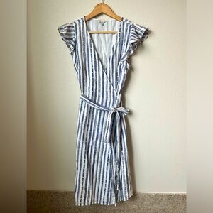 Lucky Brand striped eyelet dress